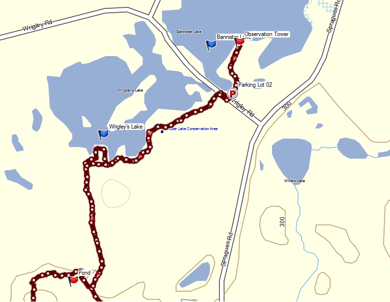 Pre-2018 route to Bannister Lake & back