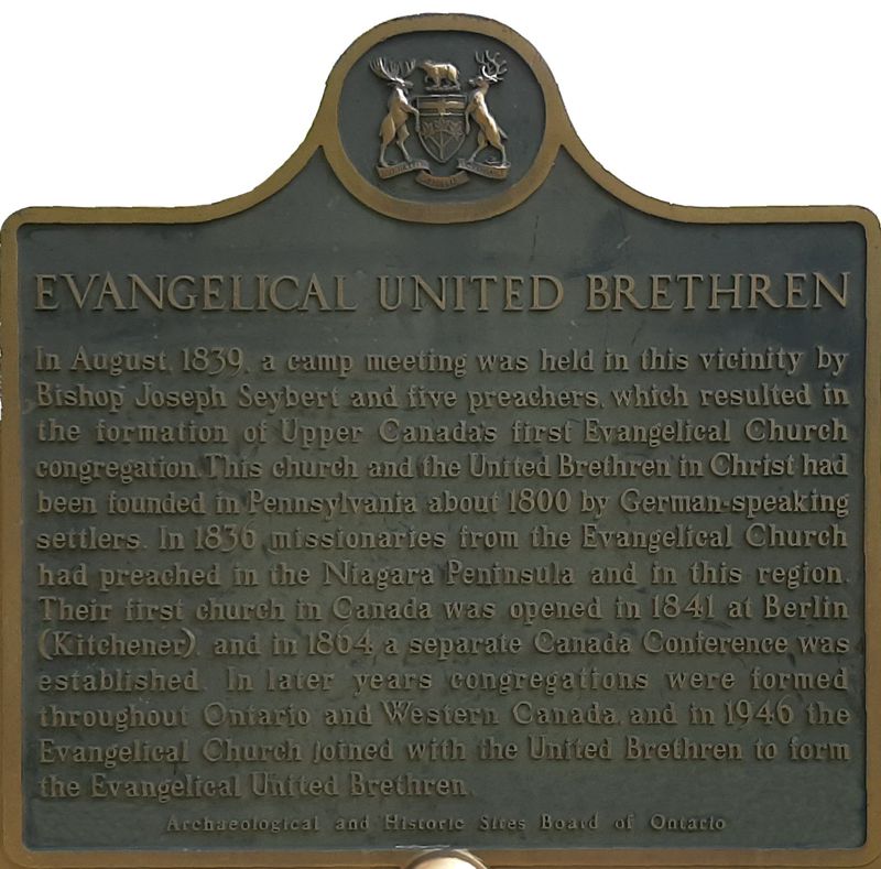 Evangelical United Bretheren Plaque Evangelical United Bretheren Plaque