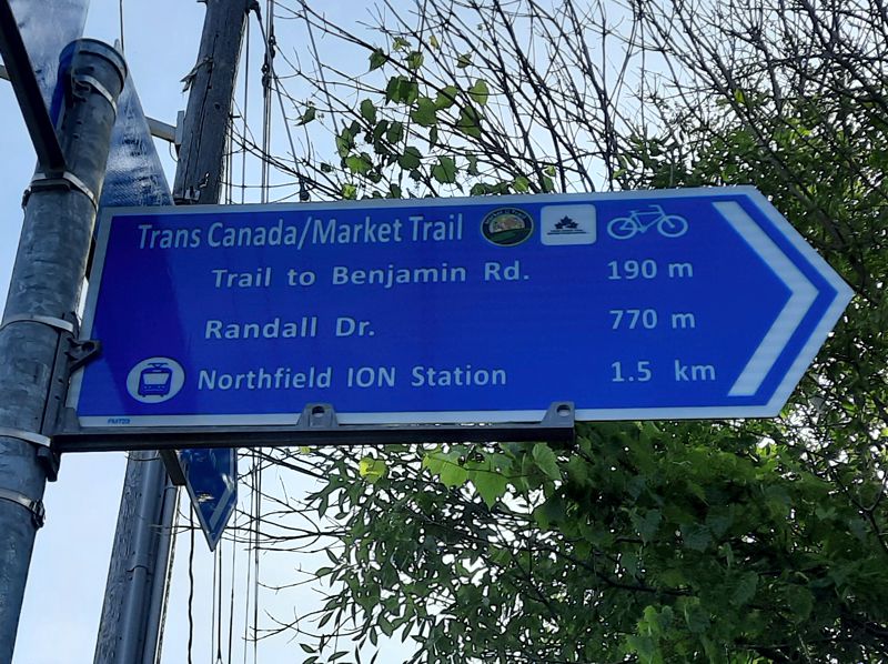 Market Trail Sign Market Trail Sign