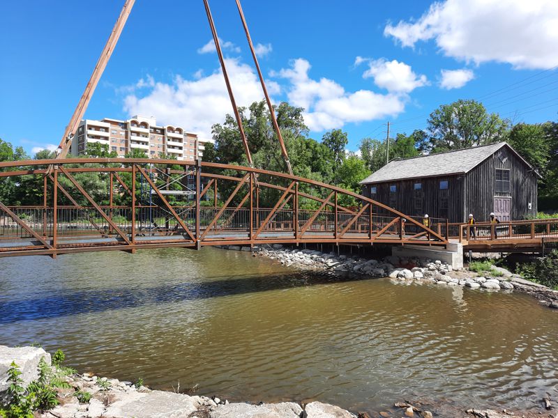 Bridge Being Placed Bridge Being Placed